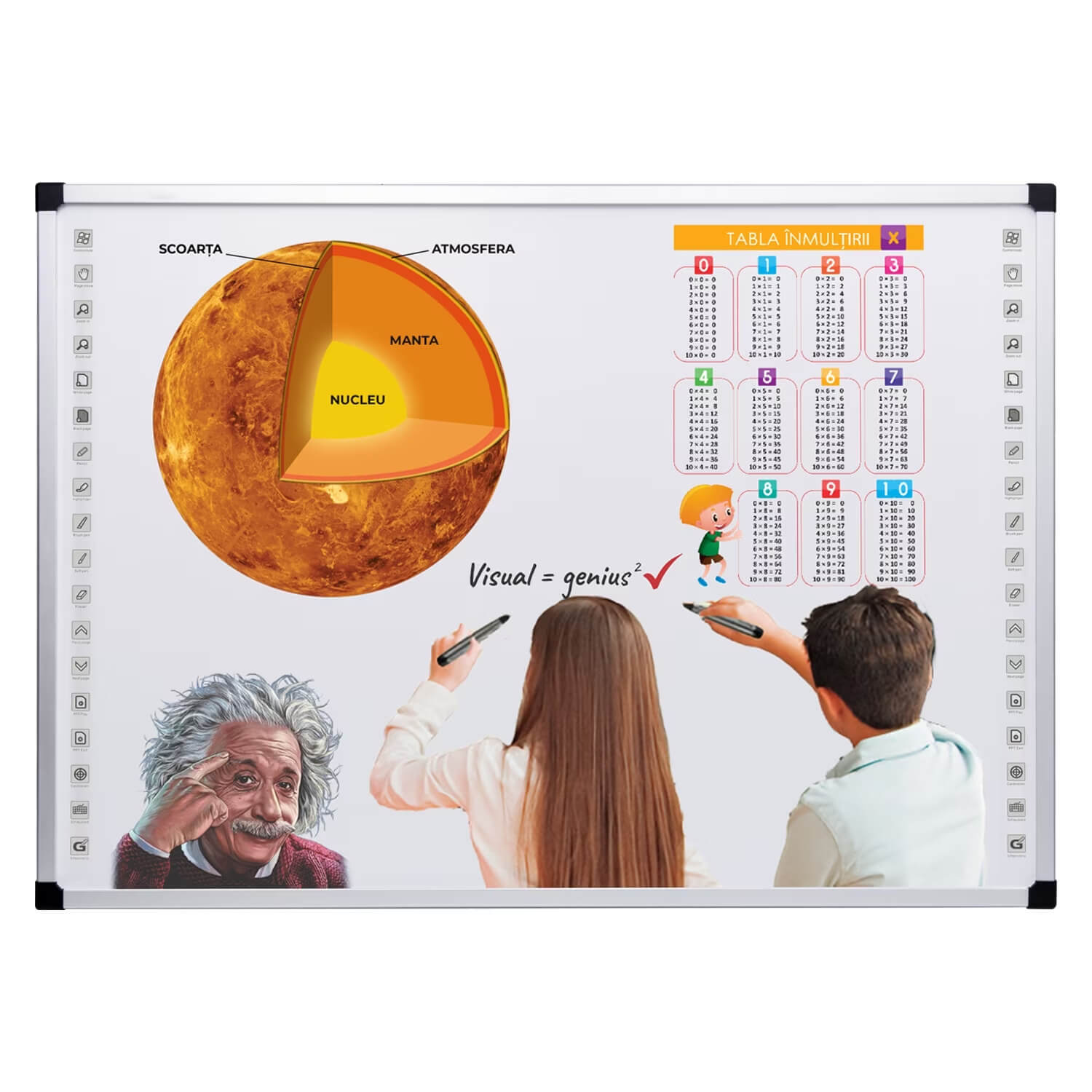 tabla magnetica whiteboard pentru la scoala 
